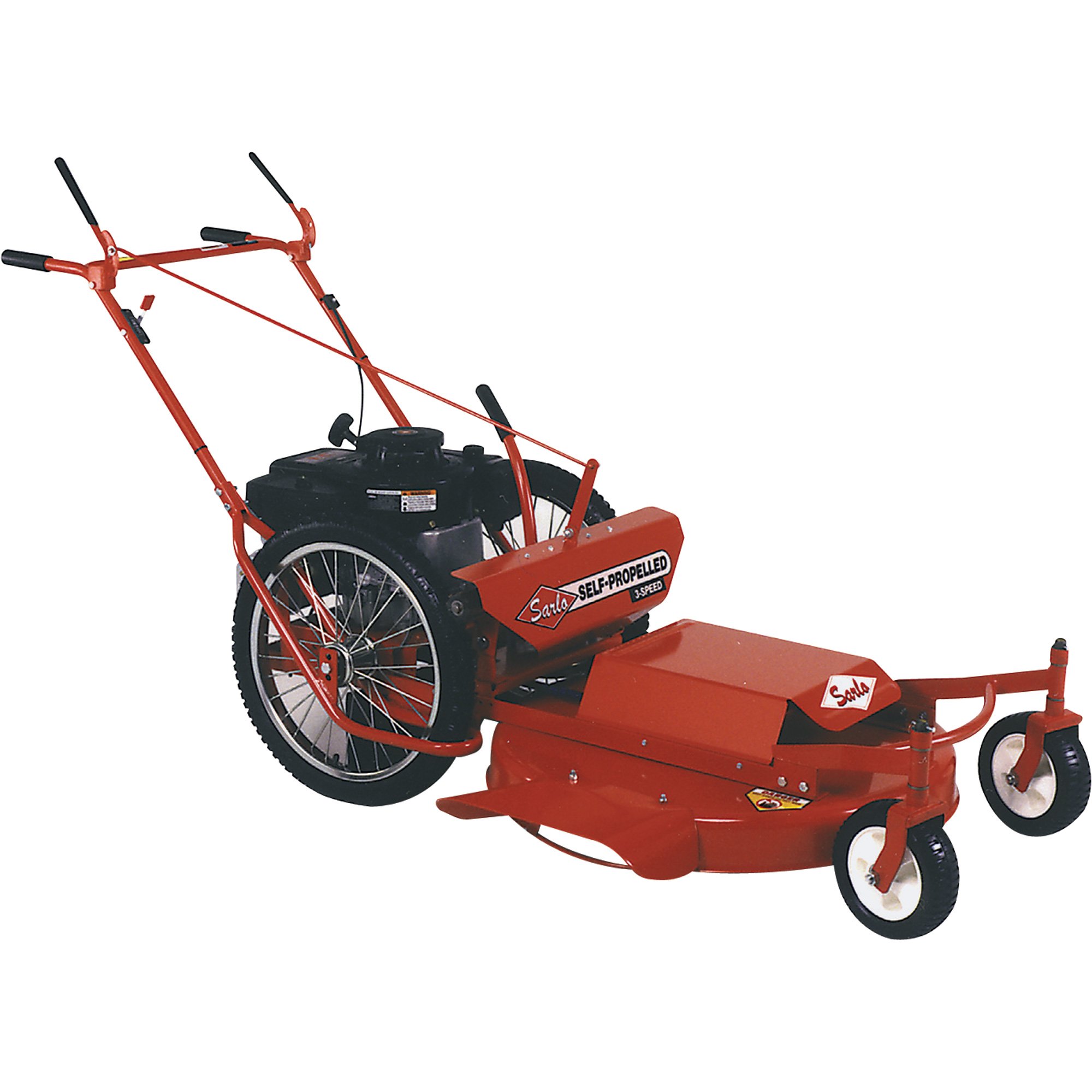 Sarlo Self-Propelled High Wheel Push Lawn Mower — Briggs & Stratton Engine, 30in. Deck, Model# 10303SPSW